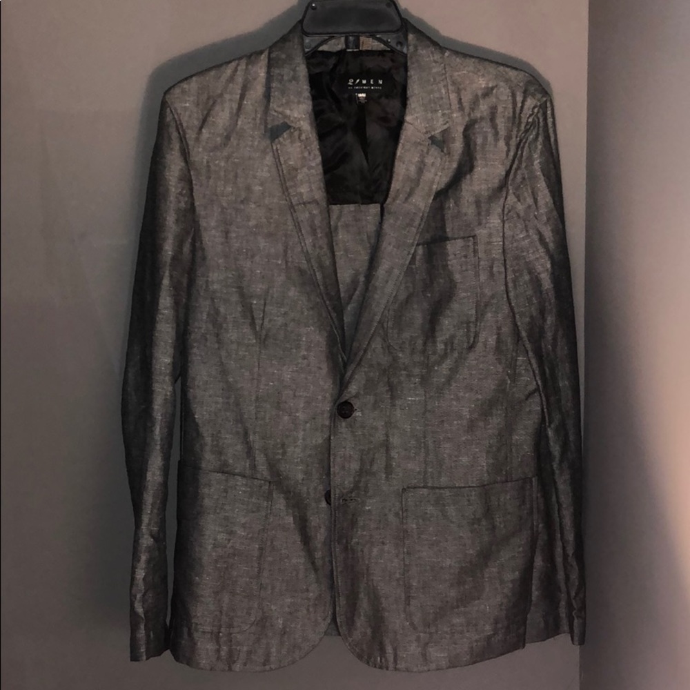 Forever 21 silver/Grey Casual Blazer (Medium)